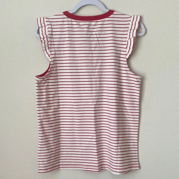 Striped Tank Top in Red and White - Picture 5 of 6